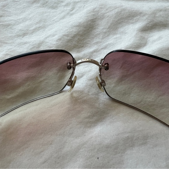 CHANEL 4017-D Pink Tinted Rhinestone Sunglasses / CHANEL Y2K Sunglasses - Picture 10 of 10